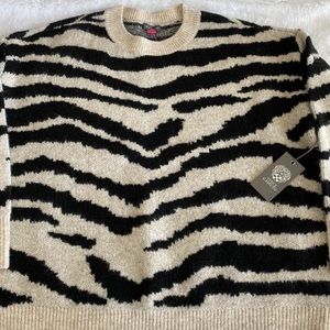Vince Camuto Zebra Print Sweater